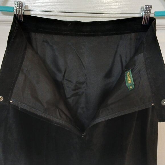 Danier Black Suede Leather Maxi Pencil Skirt - size 12 - Picture 5 of 10